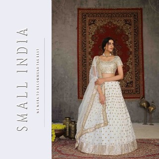 {**ส่งฟรี**} SMALL INDIA 💖✨ Net Embroidery 💖✨ Party Wear Lehenga Choli