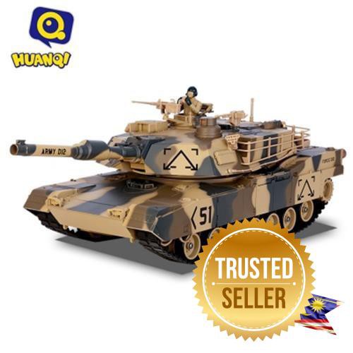 HUANQI 781 - 10 M1A2 27MHZ SIMULATION INFRARED RC BATTLE TANK TOY (MARPAT DESERT)