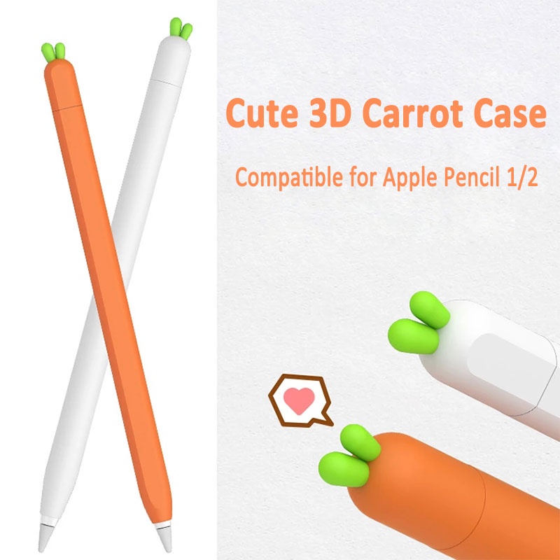 เคสแท็บเล็ตซิลิโคน ลายการ์ตูนแครอทน่ารัก สําหรับ Apple iPad Pencil 1 2