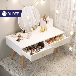 DUDEE โต๊ะเครื่องแป้งสไตล์มินิมอล ทรงเตี้ยสำหรับนั่งพื้นสามา…