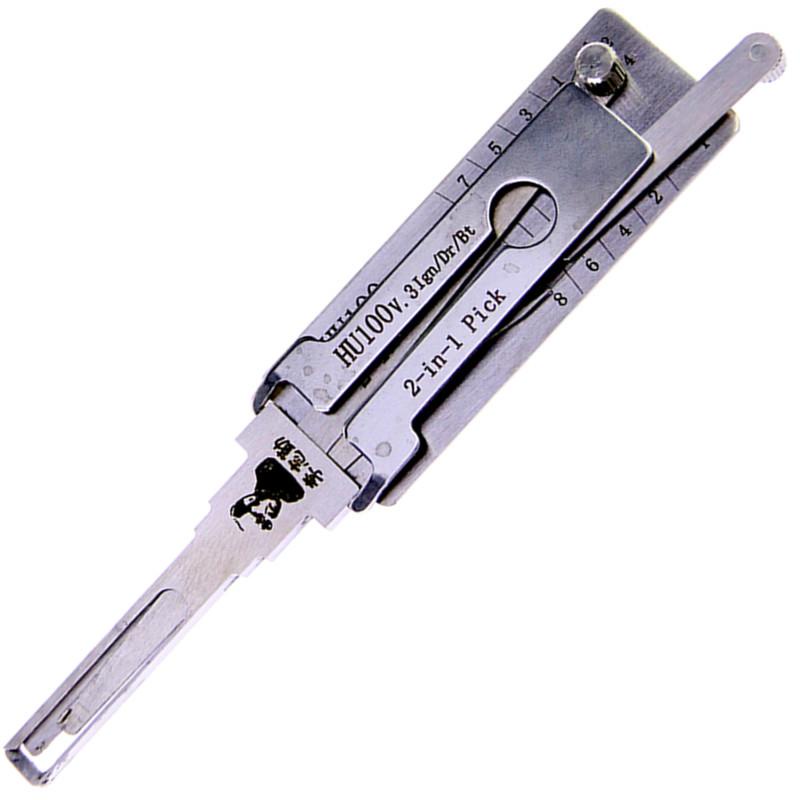 ใหม่ HU100 Lishi เครื่องมือล็อคประตูรถยนต์ 2 in 1