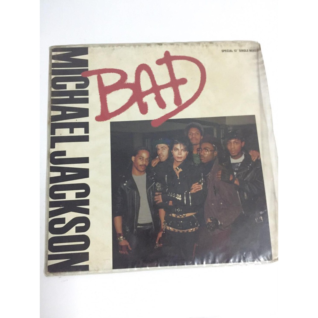 แผ นเส ยงไวน ล ไมเค ล แจ คส น Michael Jackson Vinyl Record 1987 Bad 10 Single Mix Shopee Thailand