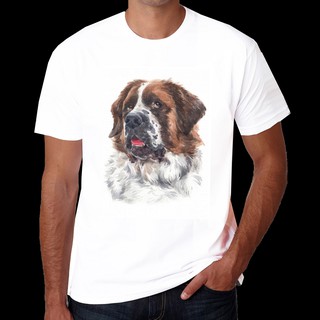 เสื้อลายหมา DSB002 saint bernard เสื้อยืด เสื้อยืดลายหมา เสื้อยืดสกรีนลายหมา