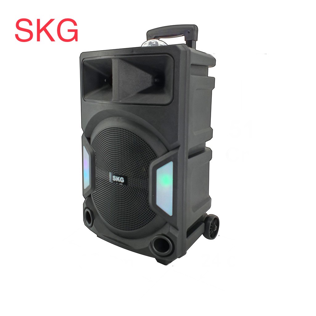 SKG ลำโพงล้อลาก 12 นิ้ว 6000 W ไฟวิบวับ รุ่น AV-1000 BT12 สีดำ