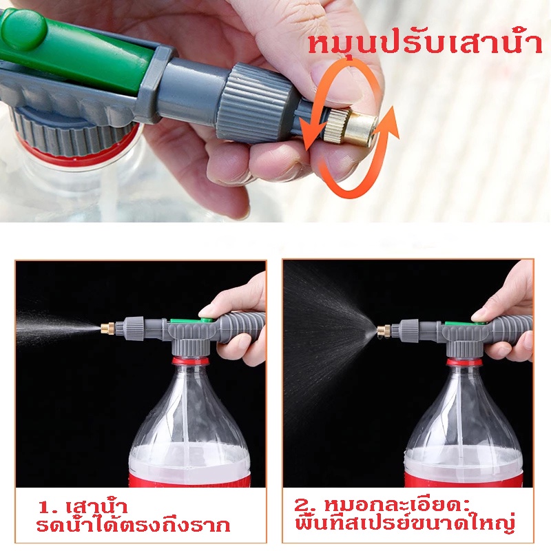 พร้อมส่ง หัวพ่นยา ใส่กับขวดน้ำอัดลมได้ หัวพ่นน้ำพ่นยา หัวกระบอกฉีดน้ำแรงดัน หัวฉีดแรงดัน าสวนกระบอกฉีด รดน้ำต้นไม้ ราคา ถูกที่สุด ดีลบีเคเค แกลเลอรีภาพที่ 4