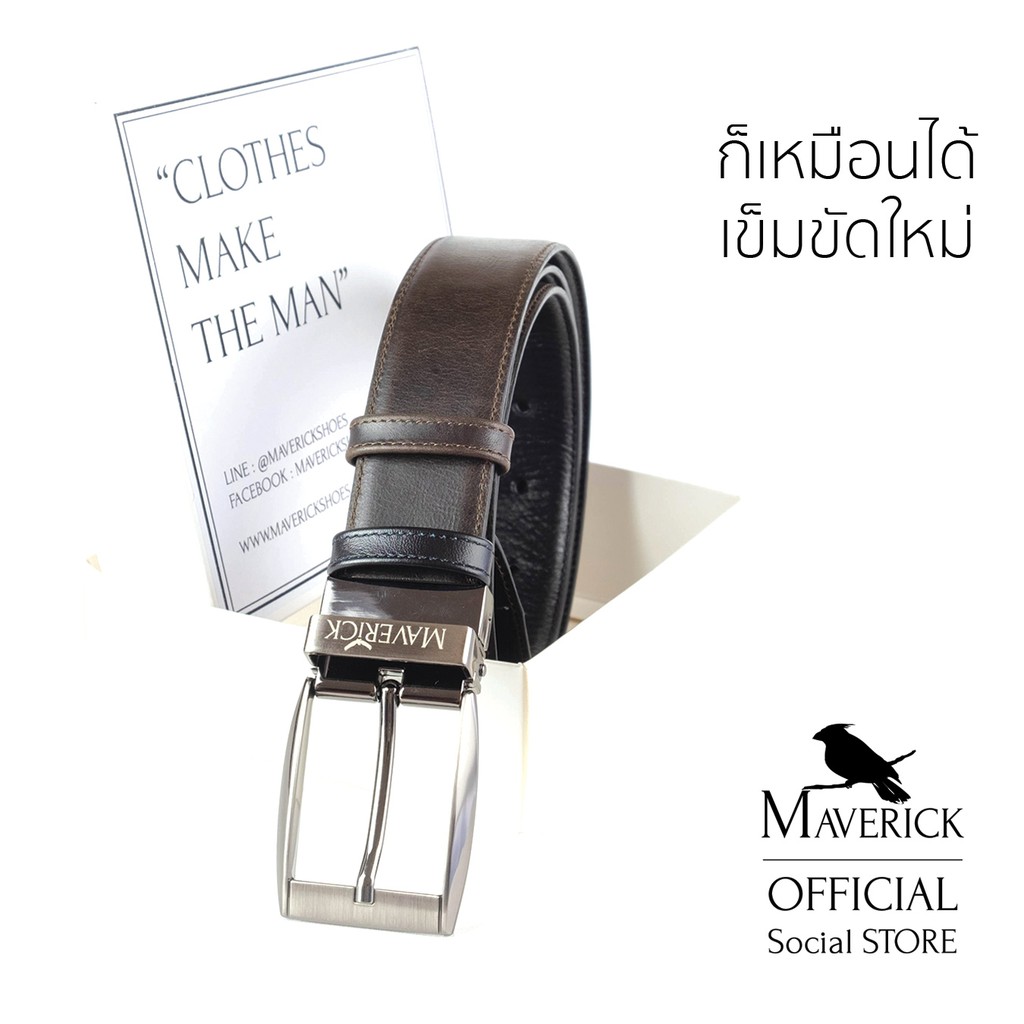 [Combo shoes+belt] All-Black LEO + Formal Reversible Belt Black & Brown