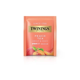 Twinings Peach Flavoured Tea ทไวนิงส์ ชาแต่งกลิ่น รสพีช ชนิดซอง 2 กรัม แพ็ค 25 ซอง