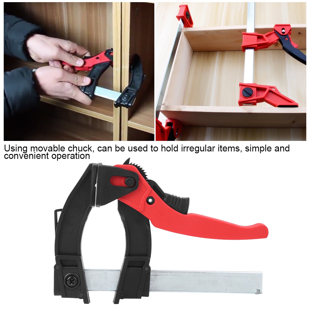 [พร้อมส่ง] DIY Carpentry Ratchet Quick F Clamp Woodworking Fixing Bar Clips Carpenter Accessory