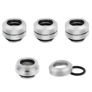 CORSAIR FITTING (อุปกรณ์ประกอบชุดน้ำ) HYDRO X SERIES XF HARDLINE 12MM OD FITTING FOUR PACK (CHROME) (CX-9052000-WW)