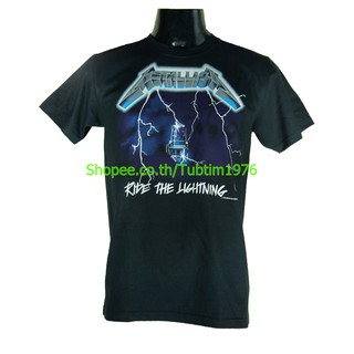 เสื้อยืดผ้าฝ้ายเสื้อวง Metallica เสื้อวงดังๆ วินเทจ เสื้อวินเทจ เมทัลลิกา MET424L XL  XXL 3XL