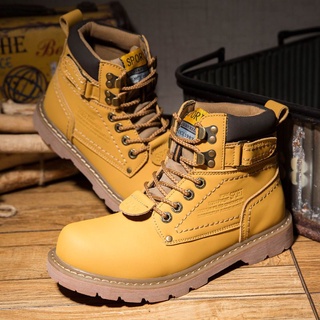 ♦Tooling Boots รองเท้าทำงานกลางแจ้ง High Top Martin Boots หนา Sole ทนต่อการสึกหรอ