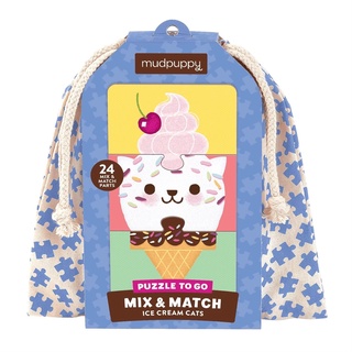 จิ๊กซอว์ mix & match แบบพกพา ลายไอศกรีมแมวน้อย