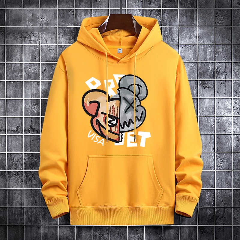 L293เสื้อฮู้ดแขนยาวใส่ได้ทั้งชายและหญิง เสื้อแฟชั่นลายการ์ตูนน่ารัก