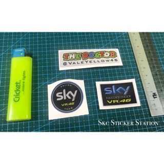 สติกเกอร์ พิมพ์ลาย 46 The Doctor sky VR 46 Kecil laminate diecut 46 thedoctor vr46 sky