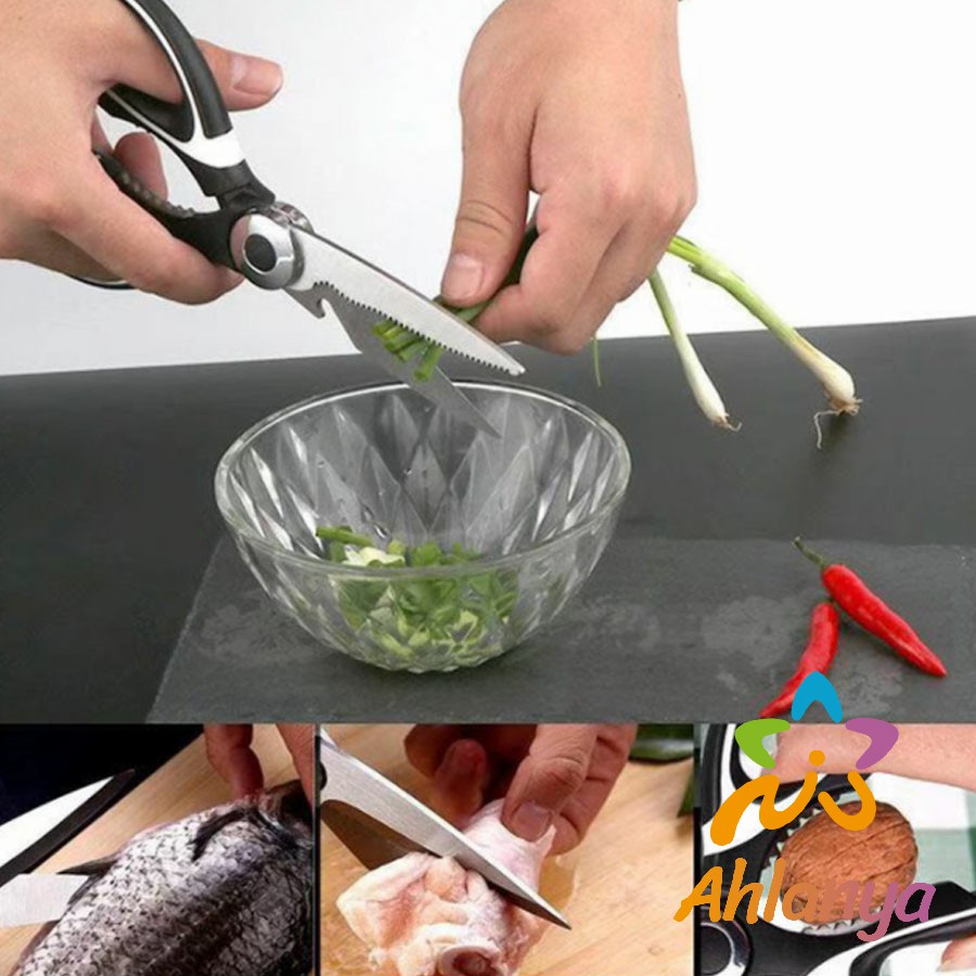 กรรไกรตัดอาหาร กรรไกรสารพัดประโยชน์ กรรไกรสแตนเลส อุปกรณ์เครื่องครัว Kitchen scissors