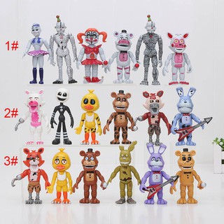 ฟิกเกอร์ รูป Five Nights at Freddys 4 Sister Location จำนวน 6 ชิ้น/ชุด