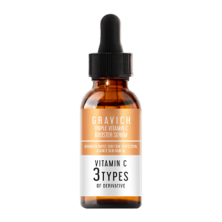 [ลดทันที 50 กรอกโค้ด 28KSHHS]Gravich Triple Vitamin C Booster Serum 30 ml เซรั่มวิตามินซี ผิวกระจ่างใส ลดความหมองคล้ำ