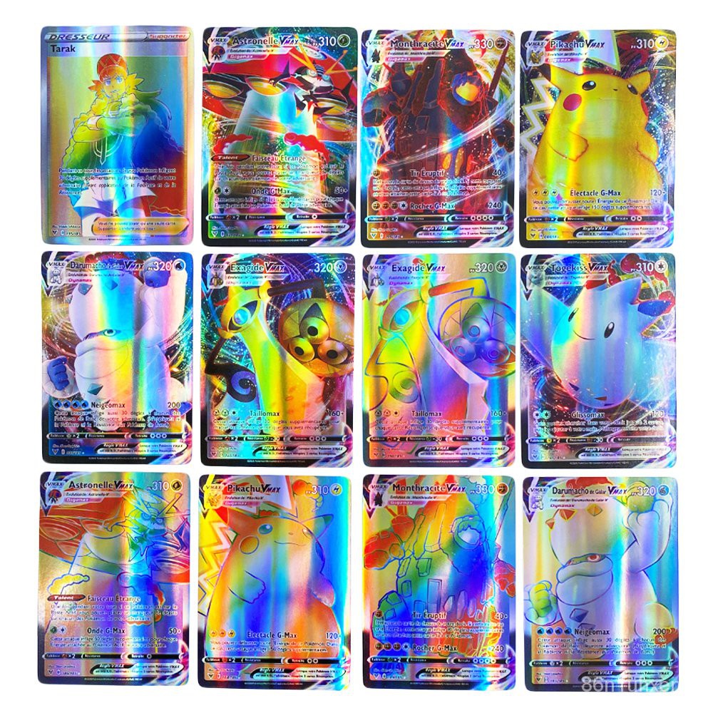 300 Pcs Unique Pokemon Gx Trading Cards Shining Vmax Battle Game