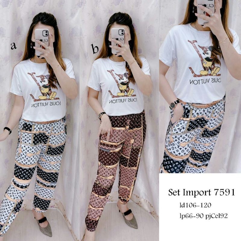 ชุดนําเข้า LV 7591 / BANGKOK IMPORTED SET / ชุดสตรี CODE 42