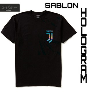 เสื้อยืดแขนสั้น พิมพ์ลายโลโก้ JUVENTUS JUVENTUS HOLOGRAM fans juve สําหรับผู้ชาย และผู้หญิง