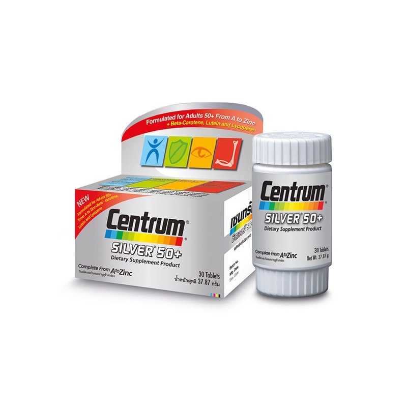 วิตามินรวม Centrum silver 50+ 30 tablets