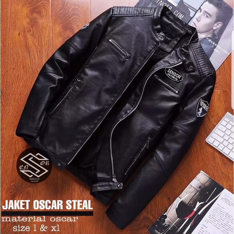 Original Oscar Steal Mens Jacket/Leather Jacket/Biker Jacket/Motorcycle Jacket