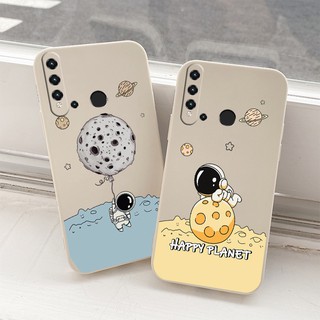 เคสโทรศัพท์นักบินอวกาศ Liquid Silicone Phone Case For Huawei Nova 5 5Pro 5Z 5I 5Ipro 5T 4 4E Shockproof Camera Lens Protection Soft Back Cover เคสมือถือ