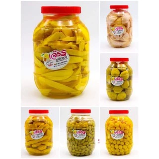 ผลไม้ดอง บรรจุขวดโหล 1 กิโลกรัม + พริกเกลือ 100 กรัม