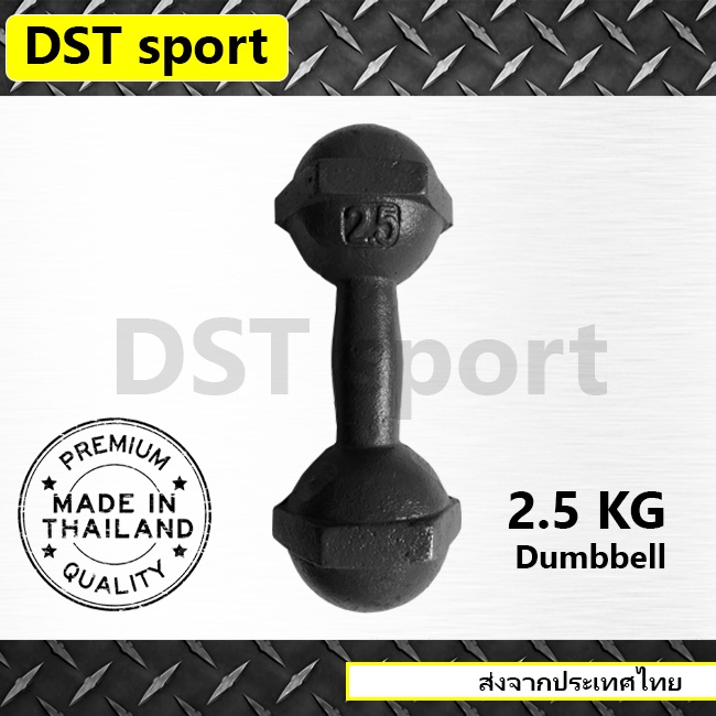 ดัมเบลเหล็ก DST sport (ขนาด 6 kg.) ดัมเบลลูกตุ้ม เหล็กยกน้ำหนัก แท่งเหล็กยกน้ำหนัก อุปกรณ์ออกกำลังกาย