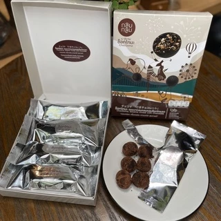 ขนมงากลมกลม ผสมช็อกโกแลต 150 กรัม (ตราไทไทแบรนด์) ช็อกโกมะ ChocGoma チョゴマ Dark Chocolate หวานน้อย ได้ประโยชน์จากงาเต็มๆ