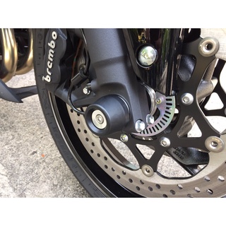 กันล้มล้อหน้า front fork slider GSX-S750,GSX-S1000,1000F Mothracing ช่วยป้องกันตีนโช๊ค ไม่ให้เกิดเป็นรอยเสียหาย เวลาร...