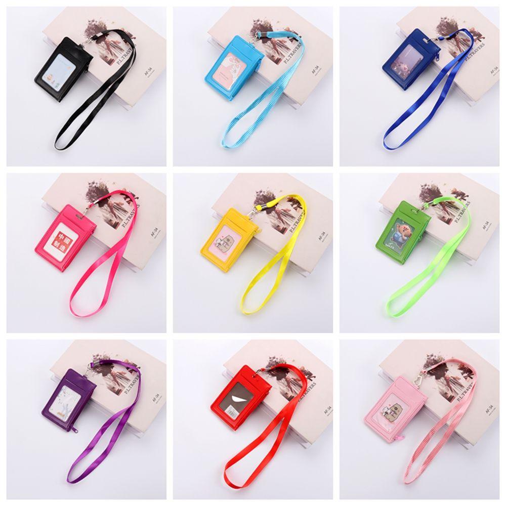 กระเป๋าสตางค์หนังเทียม ใส่บัตรได้ สําหรับโรงเรียน สํานักงาน