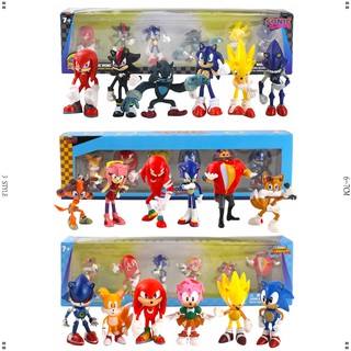 โมเดลฟิกเกอร์ PVC Sonic Boom Dr Eggman Shadow Tails Characters Sonic ขนาด 6-7 ซม. ของเล่นสําหรับเด็ก 6 ชิ้น ต่อชุด