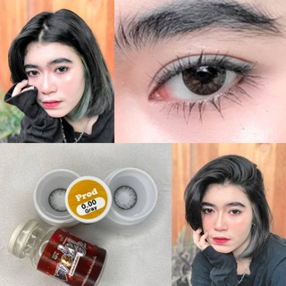 พร้อมส่ง  ลาย Prod จาก lovelylens (สีเทา / น้ำตาล) รุ่นขายดี บิ๊กอายส์ คอนแทคเลนส์