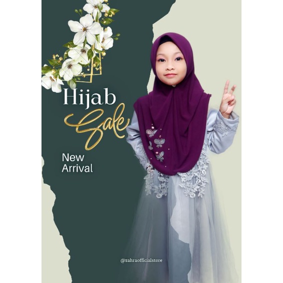 Tudung Sauk Kid XS Size New Arrival Adha Edition