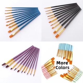 อุปกรณ์ศิลปะ แปรงพู่กันไนล่อน ด้ามไม้ ใช้สำหรับการเพ้นท์สีน้…