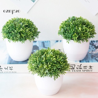 AG Artificial Plant Realistic Vivid Plastic Green Ball Miniascape for Wedding