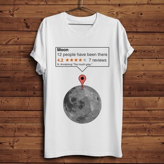 [COD]เสื้อยืดแขนสั้น พิมพ์ลาย If moon Is just Every place and Armstrong สีขาว แบบสร้างสรรค์ แฟชั่นฤดูร้อน สําหรับผู้ชาย