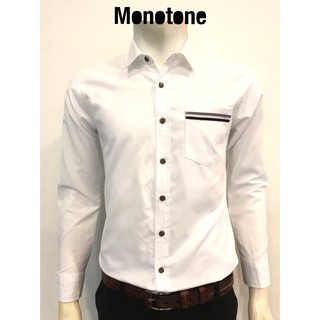 เสื้อเชิ้ตผู้ชาย เสื้อเชิ้ตสีพื้น เสื้อเชิ้ตลำลอง Monotone shirt