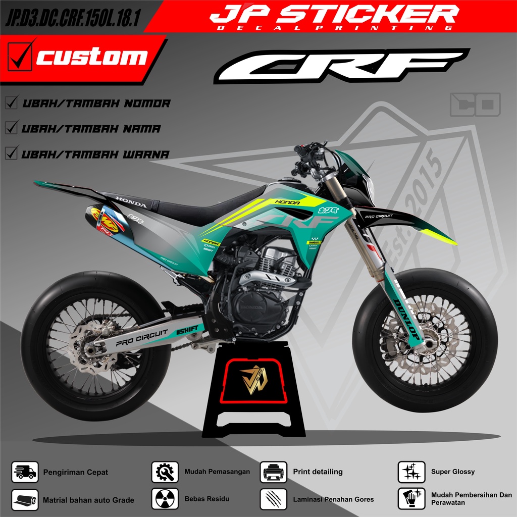 CRF 150 L Full Body Decal สติกเกอร์ CRF 150 L Decal สติกเกอร์ออกแบบ D3 018