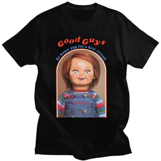 Tshirtคอลูกเรือcrew neckเสื้อยืดลําลอง ผ้าฝ้าย 100% พิมพ์ลายกราฟฟิค He Wants You for A Best Friend Chucky สไตล์ฮาราจูกุ