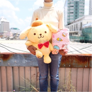 ตุ๊กตา หมอนผ้าห่ม Pompompurin ปอมปอมพูริน ท่านั่ง ตัวนุ่ม 13นิ้ว (100x150cm) Sanrio ซานริโอ้