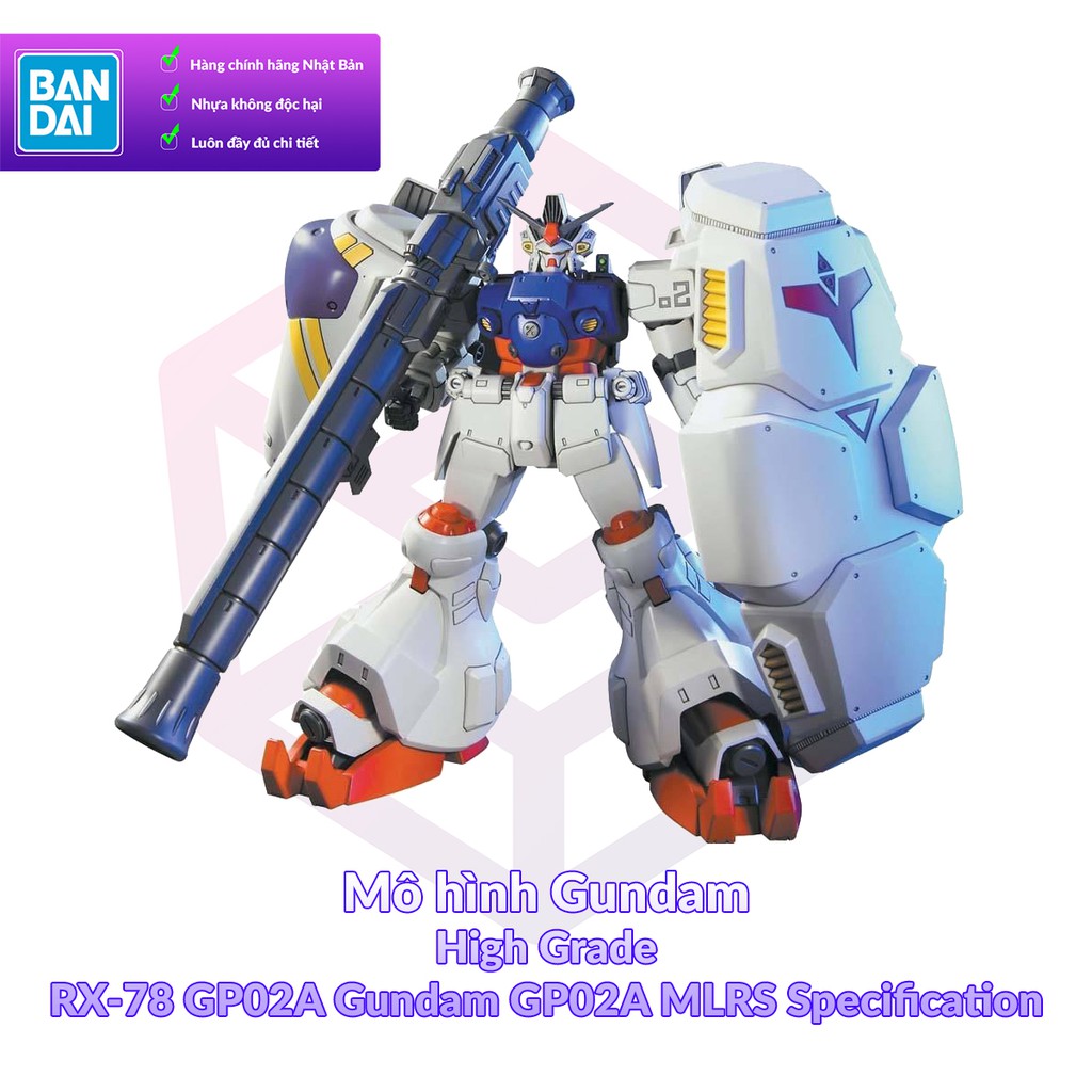 กันดั้มโมเดล Bandai HG 075 RX-78 GP02A Gundam GP02A Type MLRS 1/144 Gundam 0083 [GDB] [BHG]