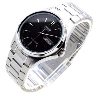 นาฬิกา Casio รุ่น MTP-1239D-1ADF นาฬิกาผู้ชายสายแสตนเลส หน้าปัดดำ สุดหรู - มั่นใจ ของแท้ 100% รับประกันศูนย์ 1 ปี