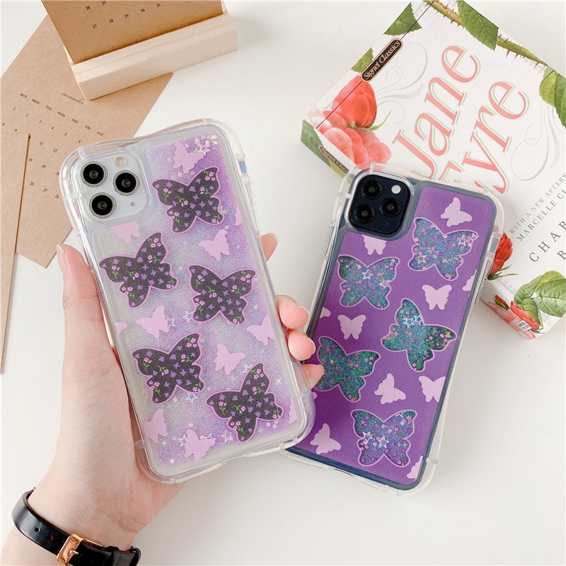 Play win Butterfly soft sand shell 11Pro / Max Apple X / XS / XR / SE mobile phone shell iPhone7p fe