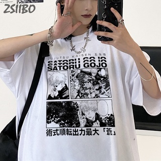 【Hot】เสื้อยืดแขนสั้นพิมพ์ลาย Jujutsu Kaisen Gojo Satoru สไตล์ญี่ปุ่นสําหรับผู้ชาย