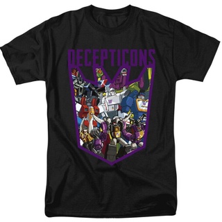 เสื้อยืดพิมพ์ลายprintingRee21 เสื้อยืด ผ้าฝ้าย พิมพ์ลาย Transformers Decepticon Collage Happy สําหรับผู้ชาย PTY65RE66394