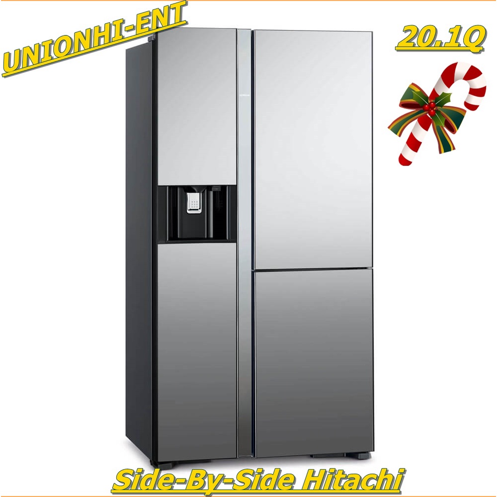 ตู้เย็น HITACHI SIDE BY SIDE รุ่น R-MX600GVTH1/0 20.1คิว(ทำน้ำแข็งอัตโนมัติ)