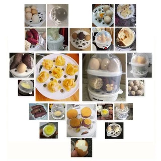 เครื่องต้มไข่ หม้อต้มไข่ เครื่องนึ่งไข่อเนกประสงค์ ต้ม 7-14ฟอง ปอกง่าย ร้อนเร็ว นึ่งผัก