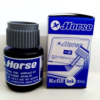 หมึกเติมแท่นฯ  Horse ตราม้า 30cc มีแปรง จำนวน 1 ขวด